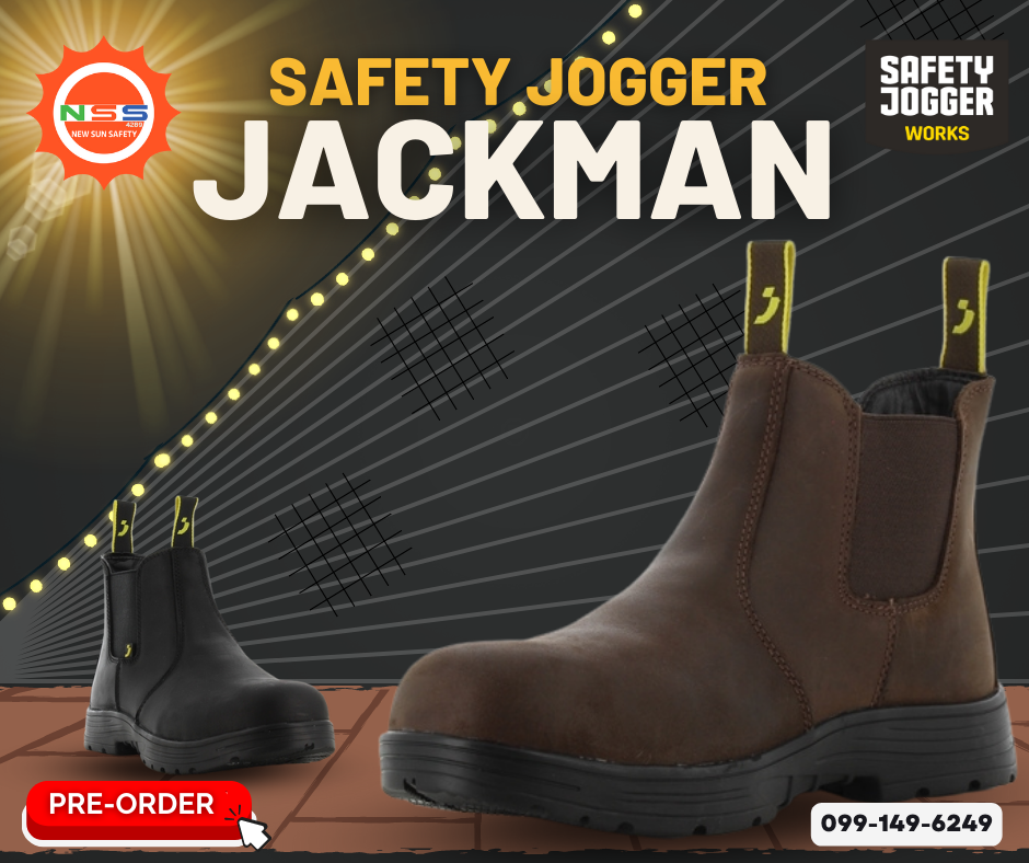 (Pre-Order)Safety Jogger รุ่น JACKMAN  รองเท้าเซฟตี้หุ้มข้อ หนังแท้แบบไม่มีเชือก